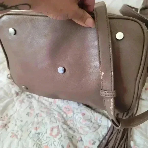 Sam Edelman ~ Monica Brown Leather and Suede Shoulder Bucket Bag